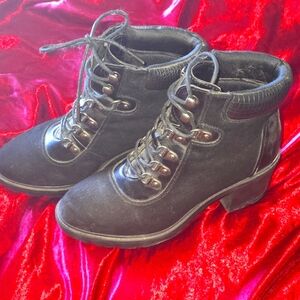 Timberland-esque heeled booties.